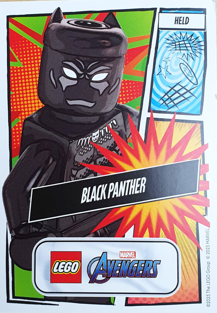 LEGO Spider-Man Magazin 4/2023 Sammelkarte LEGO Marvel Trading Card Game Black Panther