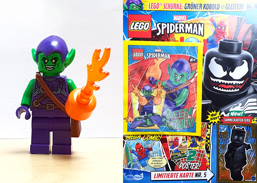 LEGO Spider-Man Magazin 4/2023 mit Green Goblin Minifigur Titel