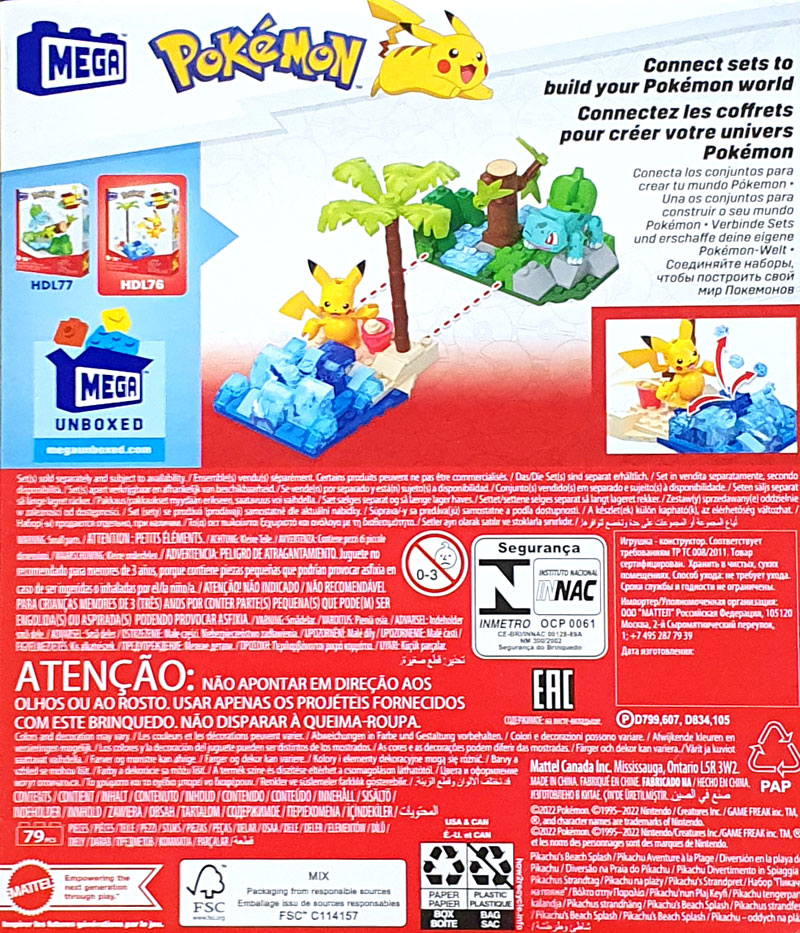MEGA Pikachus Strandtag HDL76 Box Rückseite