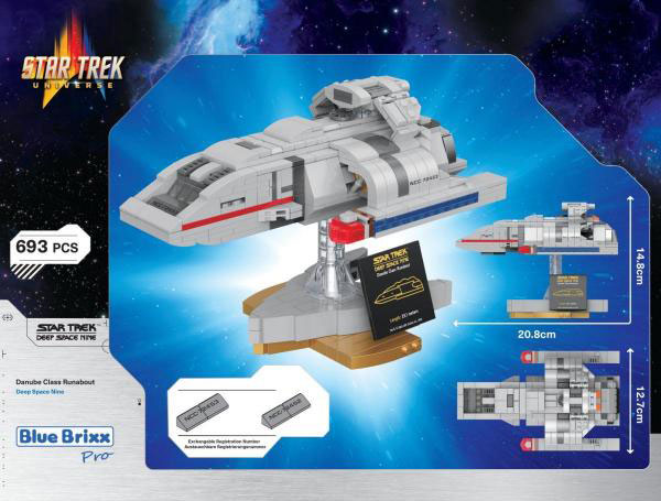 BlueBrixx Star Trek Danube Klasse Runabout Midsize 105691 Box Rückseite