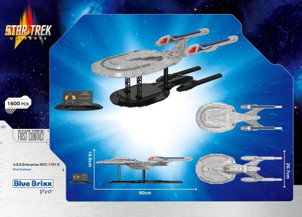 BlueBrixx Star Trek Enterprise NCC-1701 E Displaymodell 105685 Box Rückseite