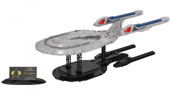 BlueBrixx Star Trek Enterprise NCC-1701 E Displaymodell 105685 Set Vorderansicht