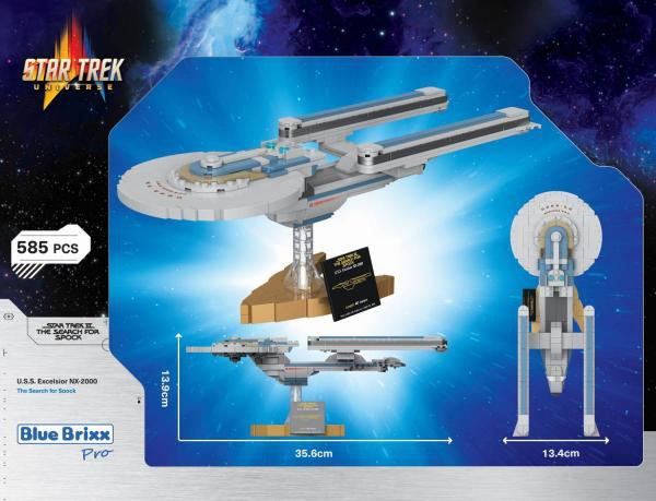 BlueBrixx Star Trek USS Excelsior NX-2000 105689 Box Rückseite