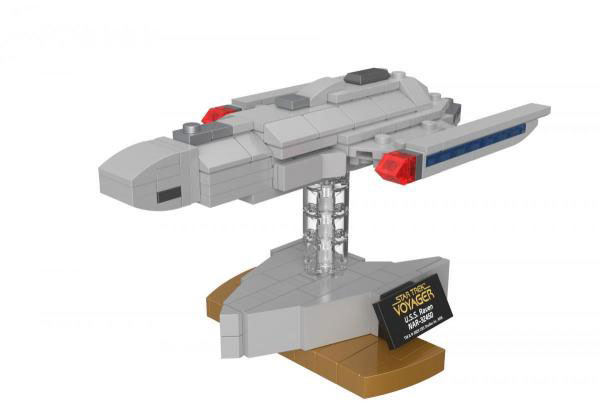 BlueBrixx Star Trek USS Raven 105697 Set auf Displayständer