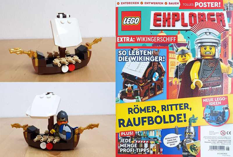 LEGO Explorer Magazin 5/2023 Wikingerschiff Titel