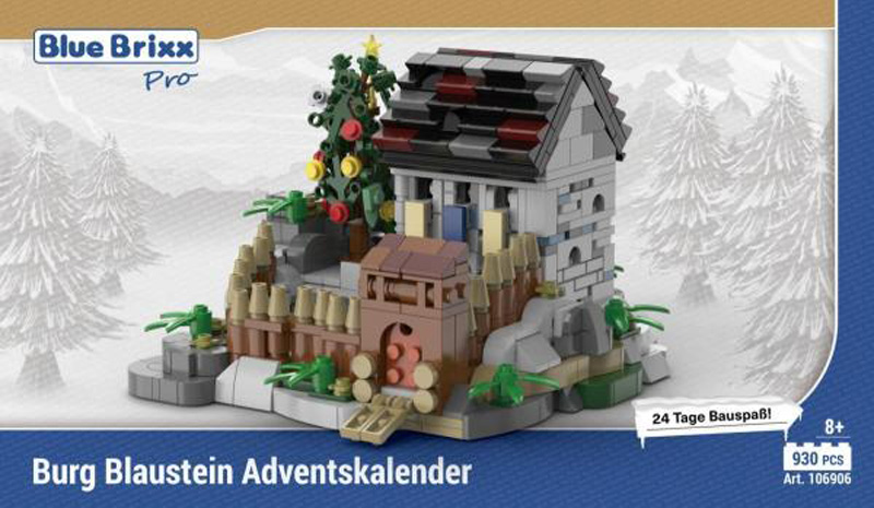 BlueBrixx Burg Blaustein Adventskalender Box Vorderseite 106906