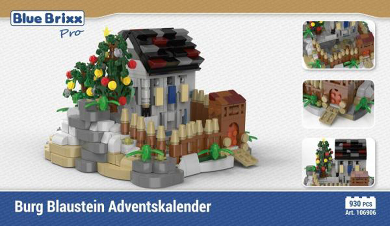 BlueBrixx Burg Blaustein Adventskalender Box Rückseite 106906