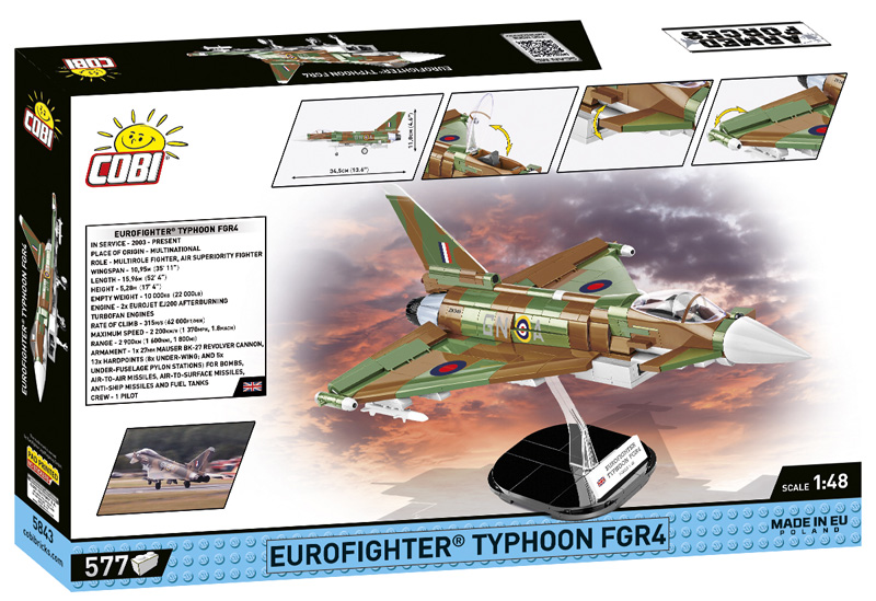 COBI Eurofighter Typhoon 5843 England Box Rückseite