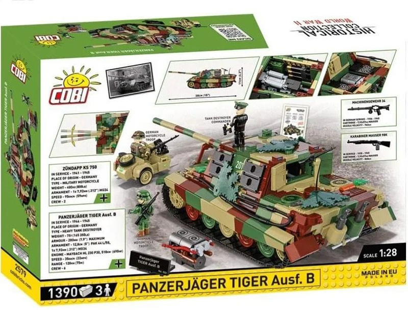 COBI limitierte Ausgabe Panzerjäger Tiger Jagdtiger 2579 Box Rückseite