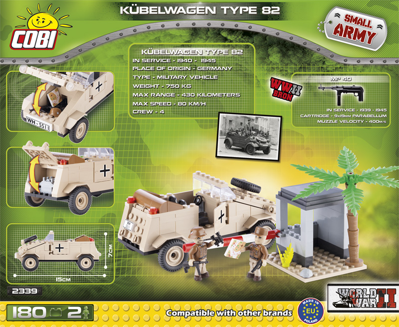 COBI Kübelwagen 2339 Box Rückseite