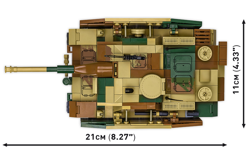 COBI 2285 StuG III Sturmgeschütz Ausf. G Executive Edition erhältlich Maße Draufsicht