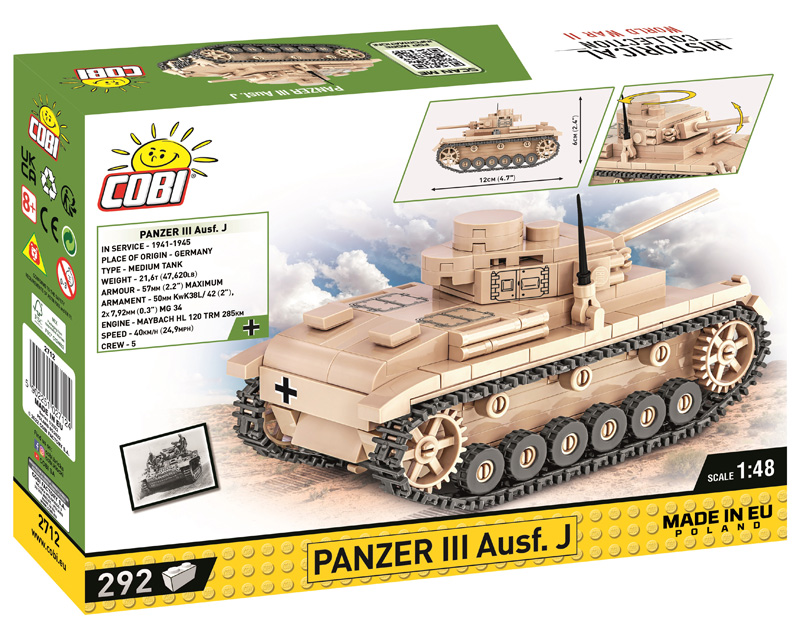 COBI Panzer III Ausf J 2712 Box Rückseite