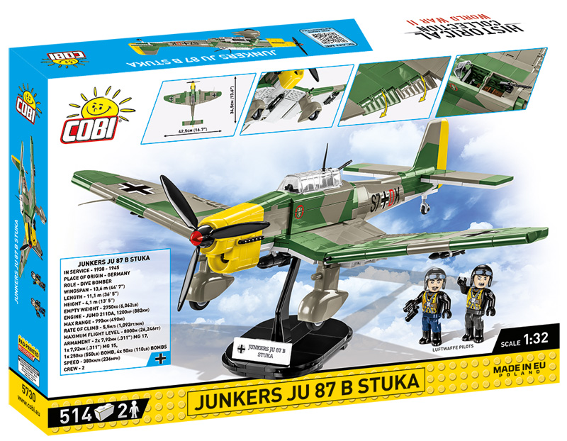COBI Junkers JU 87 B Stuka 5730 Box Rückseite