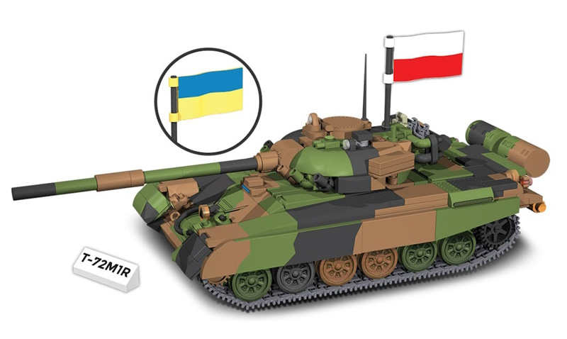 COBI T-72M1R Panzer 2624 2-in-1-Modell Polen und Ukraine