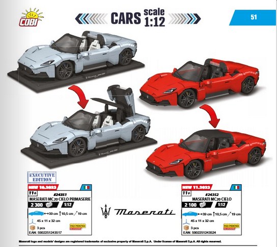 COBI 52 neue Sets Maserati MC20 Cielo 24352