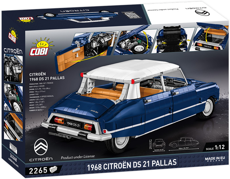 COBI 1968 Citroen DS21 Pallas 24348 Box Rückseite