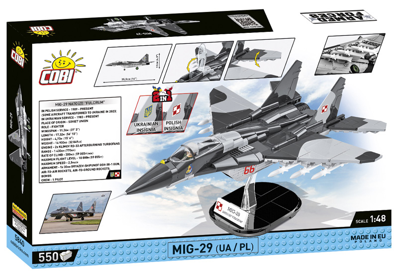 COBI 5840 MiG-29 UA/PL Box Rückseite