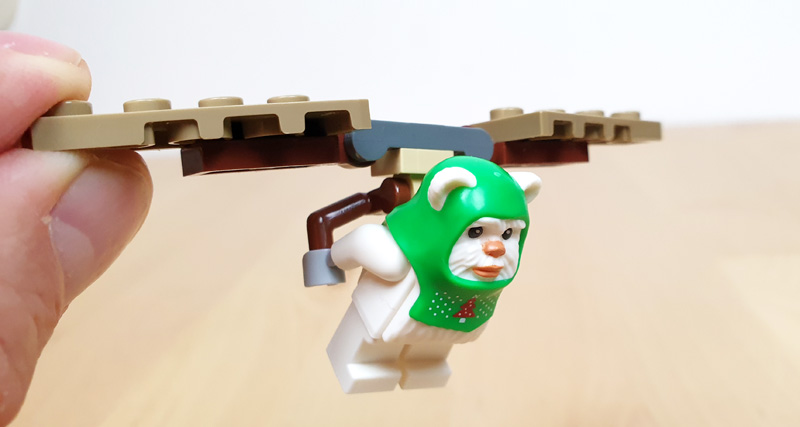 LEGO Star Wars Adventskalender 75366 Türchen 24 weißer Ewok Minifigur auf Gleiter
