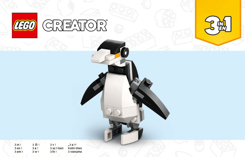 LEGO Creator Polybag Pandabär 30641 Bauanleitung Pinguin