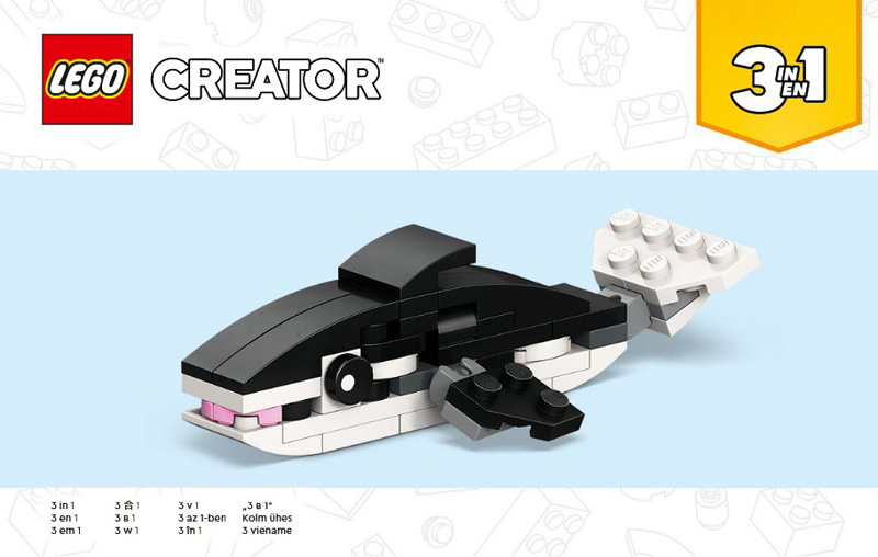 LEGO Creator Polybag Pandabär 30641 Bauanleitung Wal