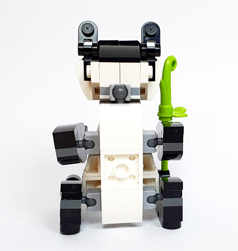 LEGO Creator Polybag Pandabär aufgebaut Rücken