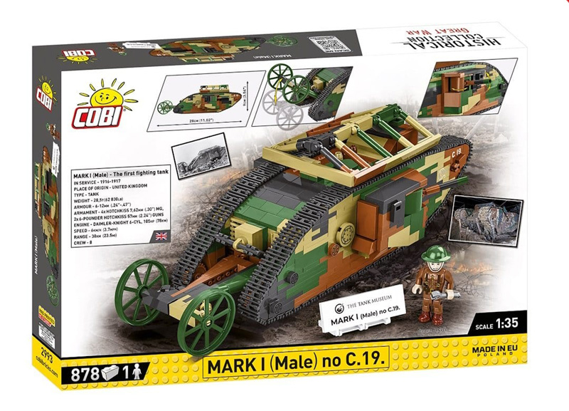 COBI Neuheiten OKtober 2023 Mark I Male 2287 Box Rückseite