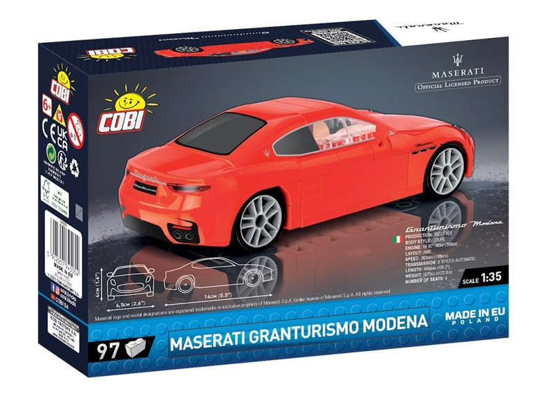 COBI Maserati GranTurismo Modena 24505 Box Rückseite