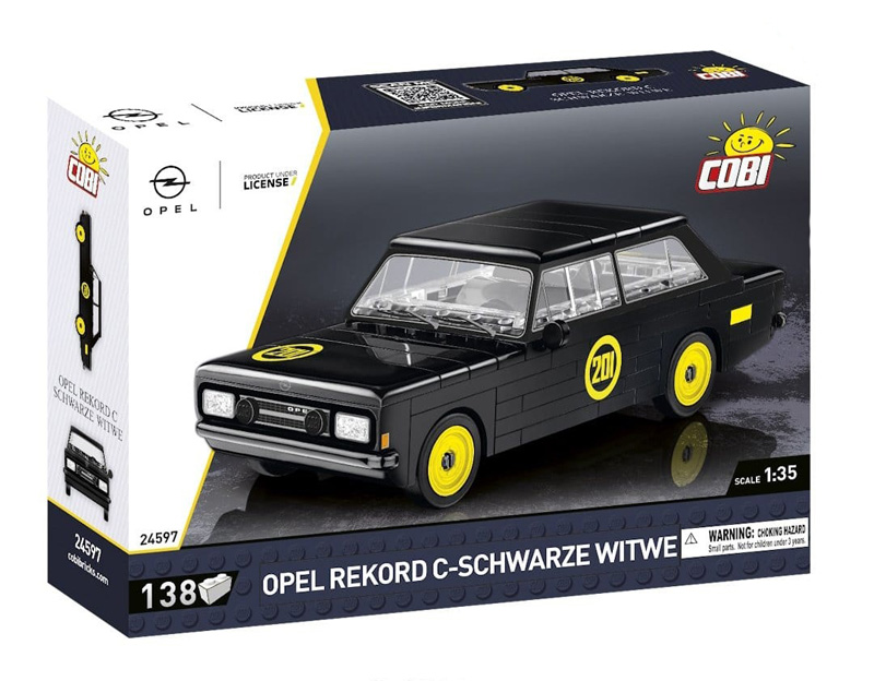 COBI Neuheiten Oktober 2023 Opel Rekord C Schwarze Witwe 24597 Box Vorderseite