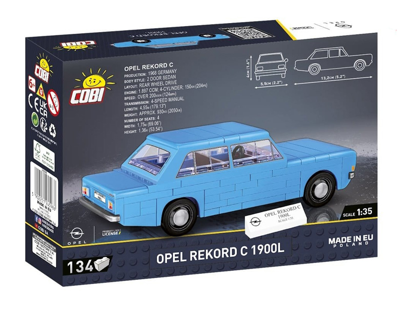 COBI Neuheiten Oktober 2023 Opel Rekord C 1900L Box Rückseite 24598