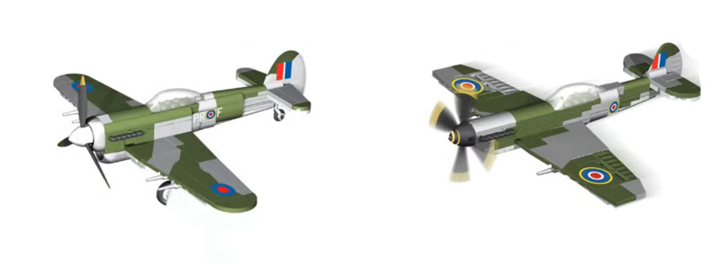 COBi 53 Easy Planes 5864 und 5865 Hawker Typhoon und Supermarine Spitfire