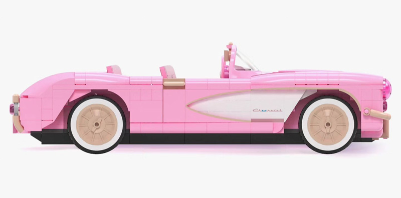 MEGA Barbie the Movie '56 Corvette Stingray Seitenansicht