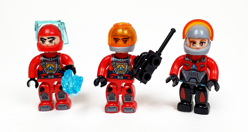 Bluebrixx Kyanite Squad Deep Sea 107104 Minifiguren mit Helmen und Accessoires