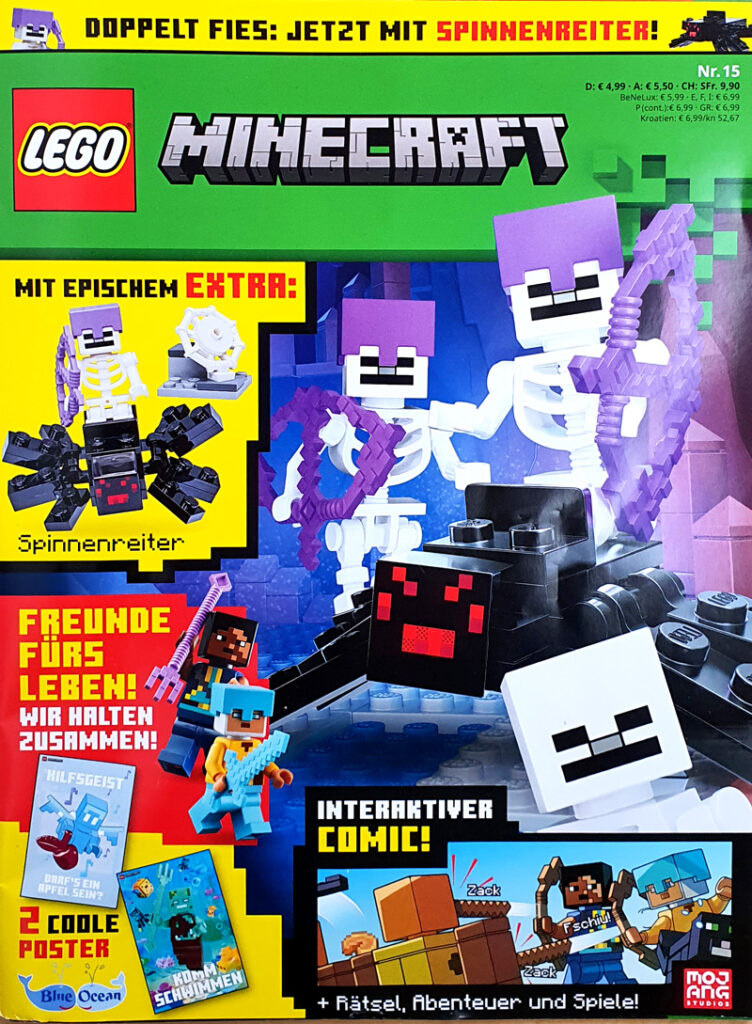LEGO Minecraft Magazin 15/2023 Heft Extra Spinnengleiter