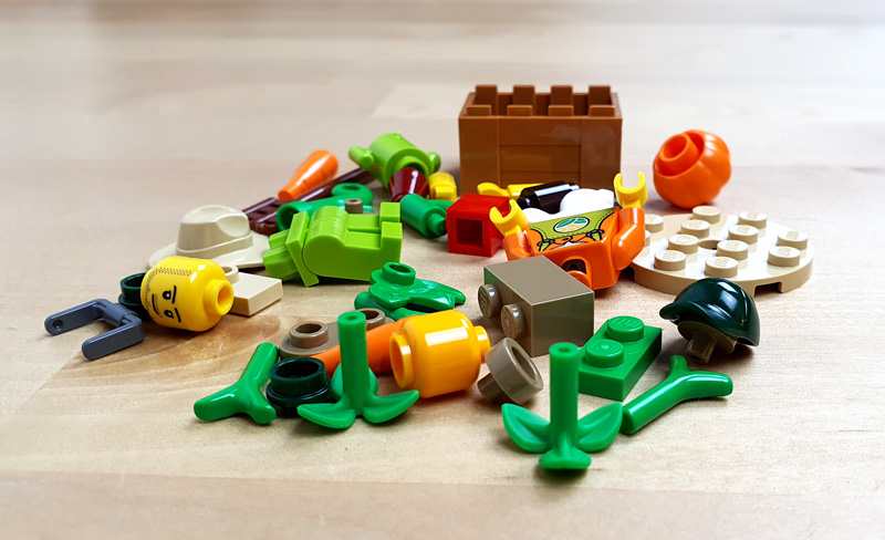 LEGO City BAuernhofgarten mit Vogelscheuche 30590 Inhalt Polybag