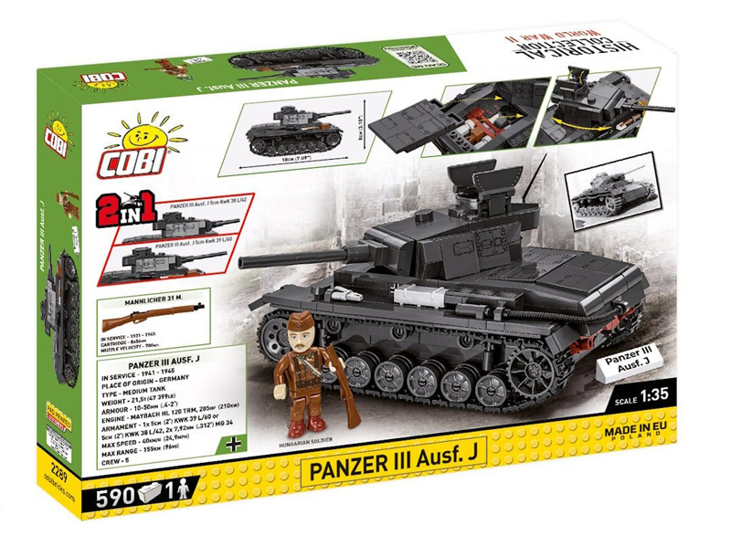 COBI Neuheiten November 2023 Panzer III Ausf. J Box Rückseite