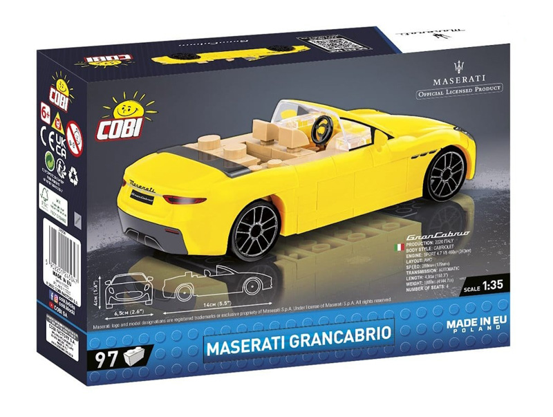 COBI Neuheiten November 2023 Maserati Grancabrio 24504 Box Rückseite