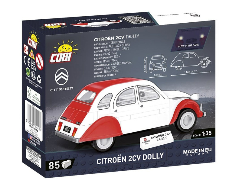 COBI Neuheiten November 2023 Citroen 2CV Dolly 24513 Box Rückseite