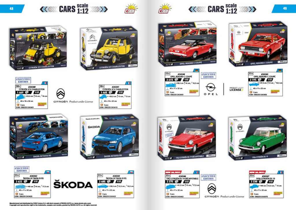 COBI Katalog 2023-2 International Autos 1:12