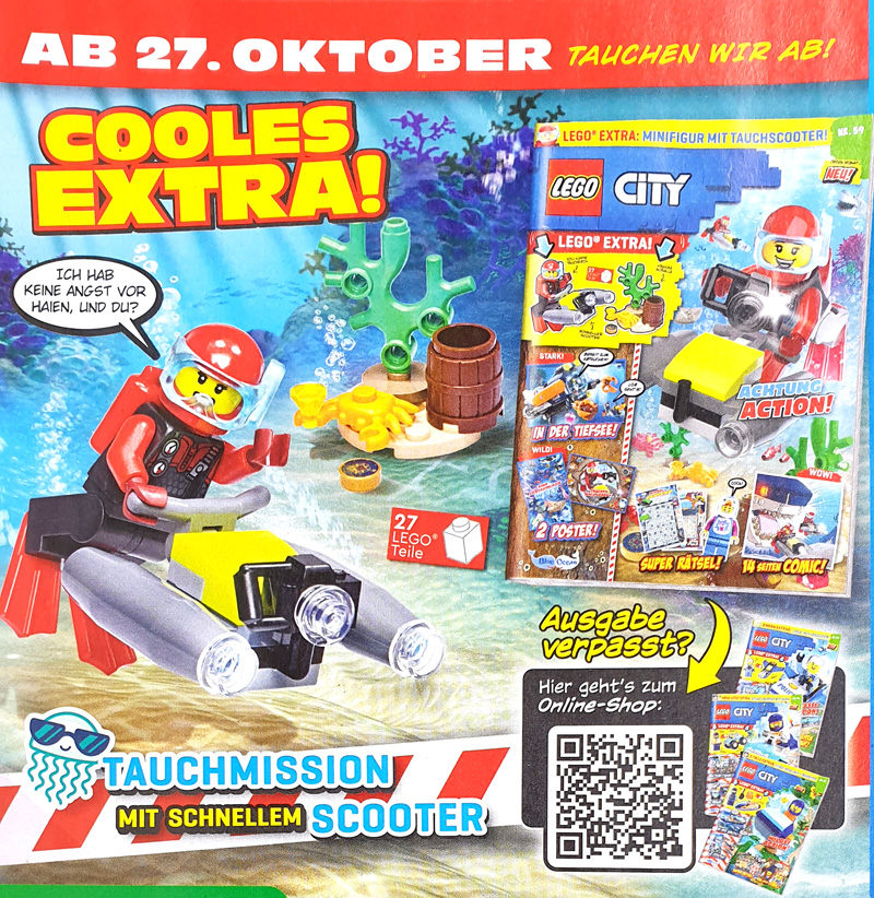 LEGO City Magazin Nr. 58/2023 mit Radlader Vorschau Ausgabe 59