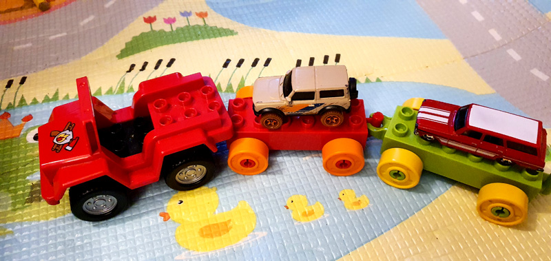 LEGO DUPLO Zahlenzug 10954 Waggon mit Hot Wheels