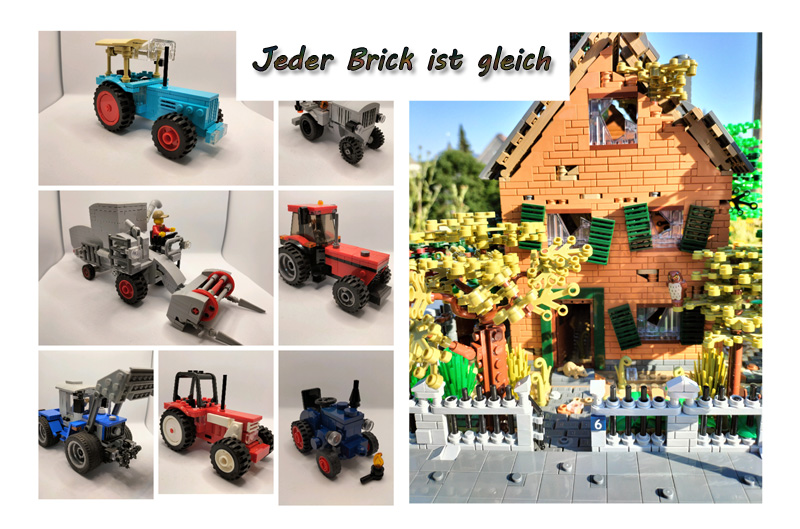 Klemmbaustein-Ausstellung Jeder Brick ist gleich 2023 Titel