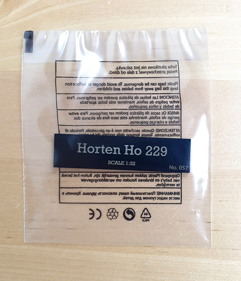 COBI Horten Ho 229 5756 Limited Edition Unboxing Typenschild
