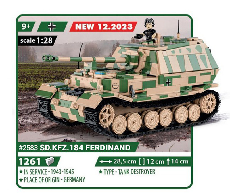COBI 2581 Panzerjäger Tiger (P) Ferdinand Limited Edition Standard 2583 Katalog