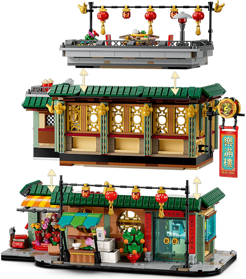 LEGO chinesisches Neujahrsfest Familientreffen 80113 modularer Aufbau