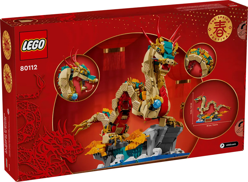 LEGO chinesisches Neujahrsfest Mondneujahr glückverheißender Drache 80112 Box Rückseite