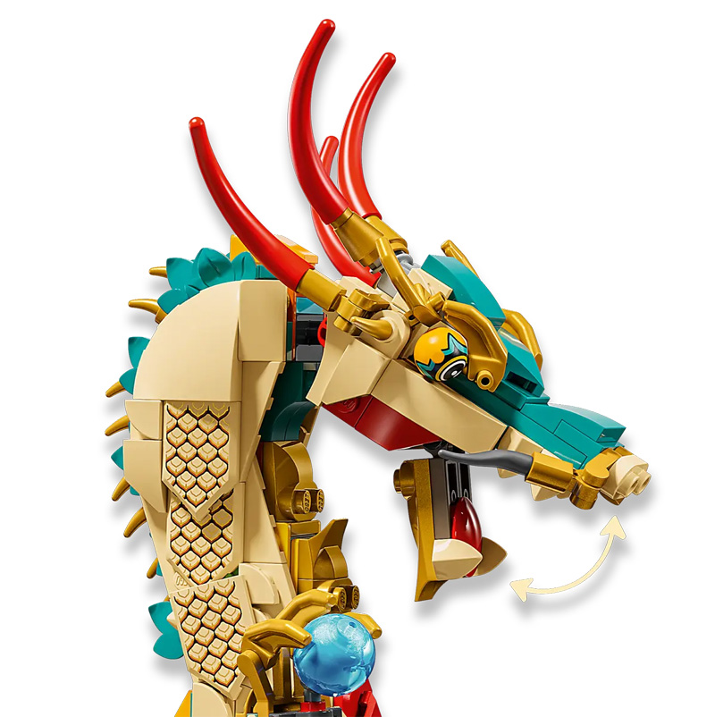 LEGO chinesisches Neujahrsfest Mondneujahr glückverheißender Drache 80112 Kopf Detail