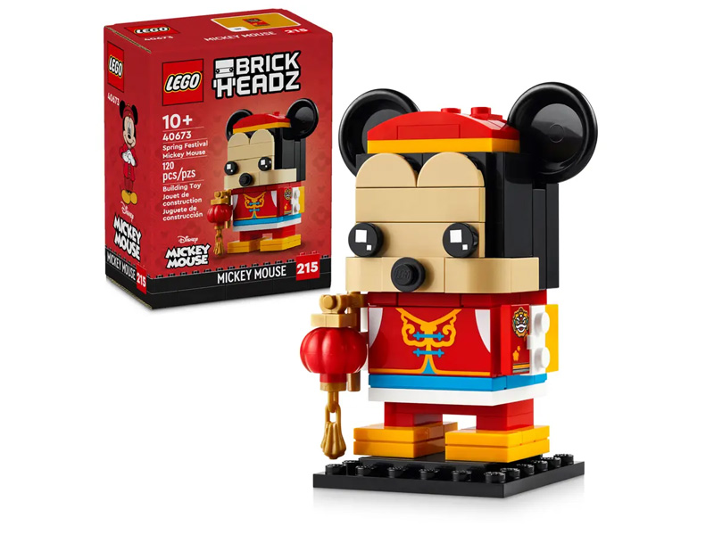 LEGO chinesisches Neujahrsfest Mondneujahr Mickey Maus BrickHeadz 40673 Set und Box