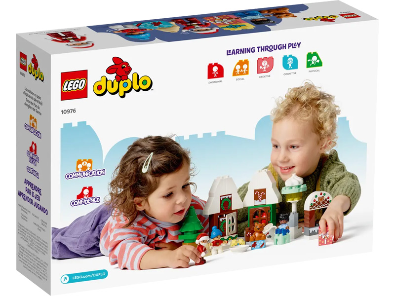 Weihnachtssets von LEGO Duplo Lebkuchenhaus 10976 Box Rückseite