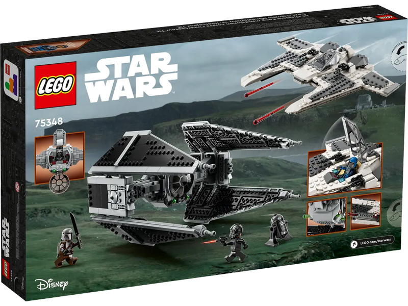 LEGO Mandalorianischer Fang Fighter vs. TIE Interceptor 75348 Box Rückseite