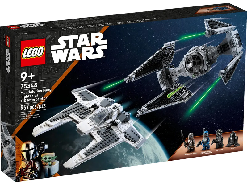 LEGO Mandalorianischer Fang Fighter vs. TIE Interceptor 75348 Box Vorderseite